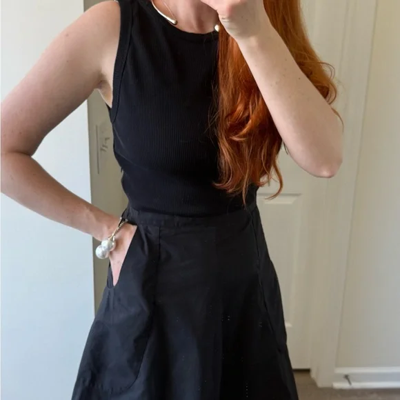 ZARA Black Sleeveless Midi Dress size S-M - excellent condition - Picture 3 of 7